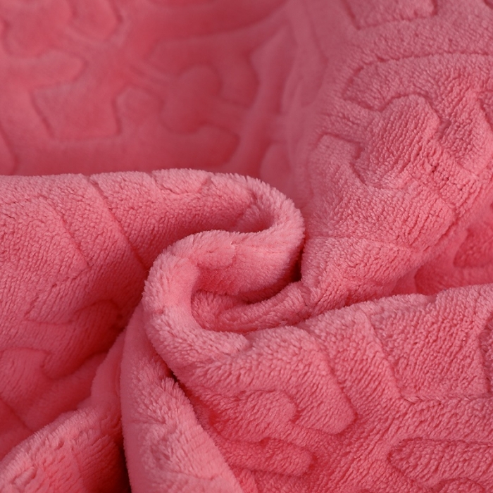 91家纺网 家纺一手货源 找家纺 晶缦 2022新款纯色小花边牛奶绒床盖三件套 暖馨-豆沙