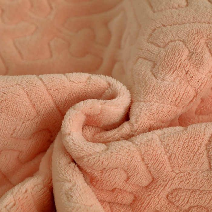 91家纺网 家纺一手货源 找家纺 晶缦 2022新款纯色小花边牛奶绒床盖三件套 暖馨-浅咖