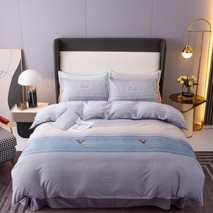 91家纺网 家纺一手货源 找家纺 2022新款全棉加厚磨毛四件套 梦幻王国