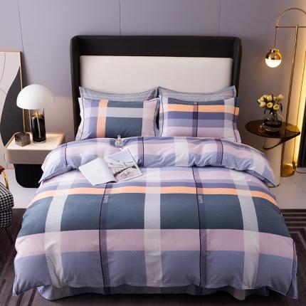 91家纺网 家纺一手货源 找家纺 2022新款全棉加厚磨毛四件套 时空爱恋