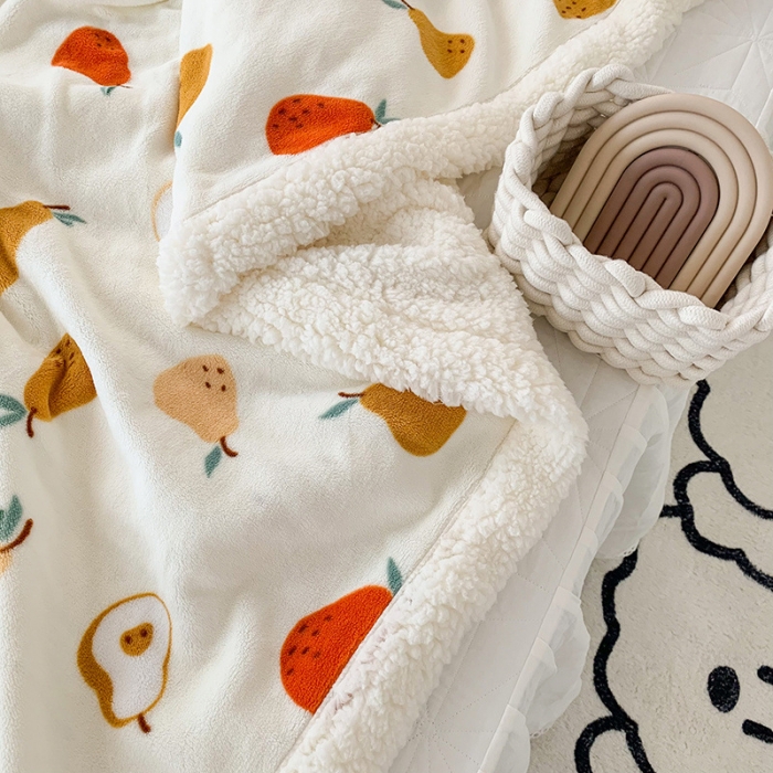 91家纺网 家纺一手货源 找家纺 澳萝拉 2022新款牛奶绒羊羔绒毛毯 小香梨