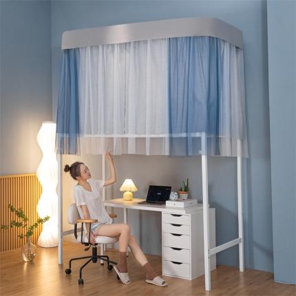 91家纺网 家纺一手货源 找家纺 总 飞轮海新款U型双轨道双皮条伸缩床帘学蚊帐XD-7