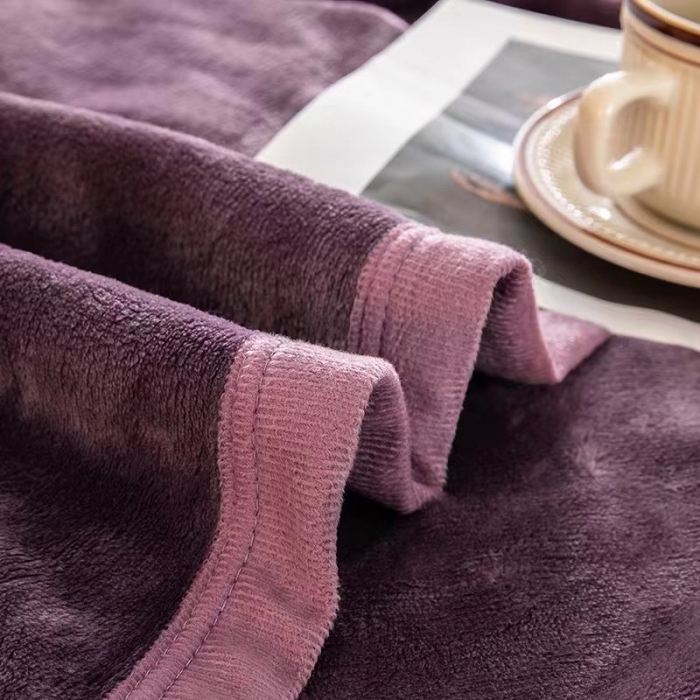 91家纺网 家纺一手货源 找家纺 总-千荨2024新款300克纯色牛奶绒毛毯