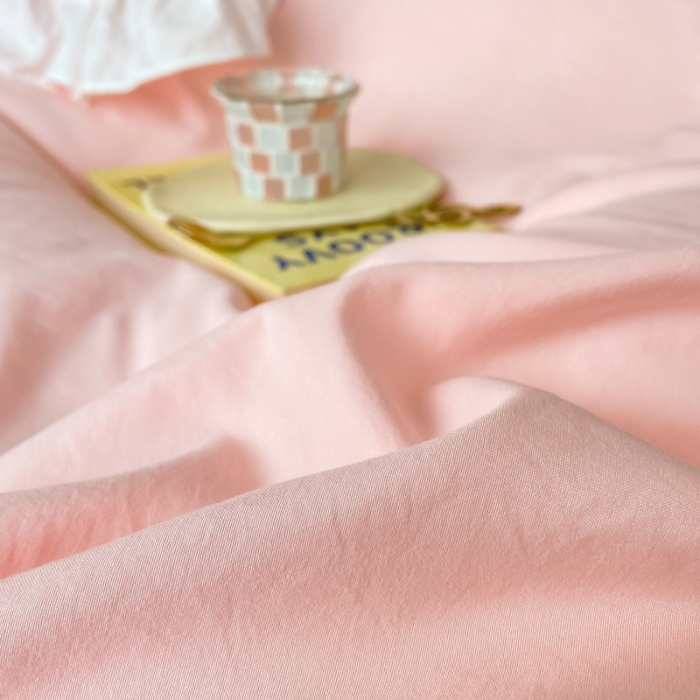 91家纺网 家纺一手货源 找家纺 易禾 2022新款水洗亲肤棉毛巾绣草莓兔四件套草莓兔-粉