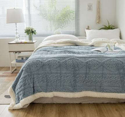 91家纺网 家纺一手货源 找家纺 （总）网客家纺 2024新款塔芙绒提花羊羔绒盖毯