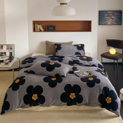 91家纺网 家纺一手货源 找家纺 （总）网客家纺2024年新款牛奶绒印花四件套