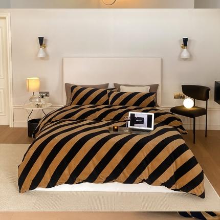 91家纺网 家纺一手货源 找家纺 （总）网客家纺2024年新款牛奶绒印花四件套