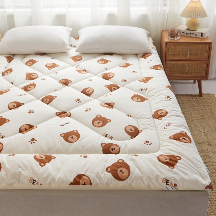 91家纺网 家纺一手货源 找家纺 鹿辉 2022新款全棉A类棉花床垫床褥子 小熊