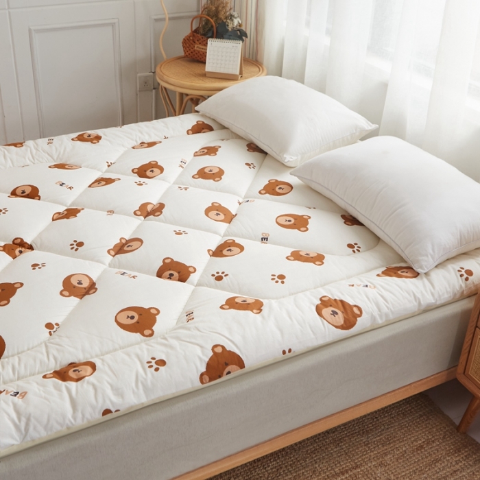 91家纺网 家纺一手货源 找家纺 鹿辉 2022新款全棉A类棉花床垫床褥子 小熊