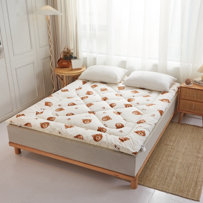 91家纺网 家纺一手货源 找家纺 鹿辉 2022新款全棉A类棉花床垫床褥子 小熊