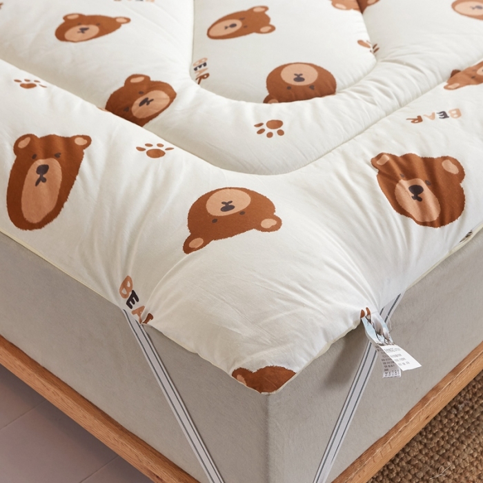 91家纺网 家纺一手货源 找家纺 鹿辉 2022新款全棉A类棉花床垫床褥子 小熊