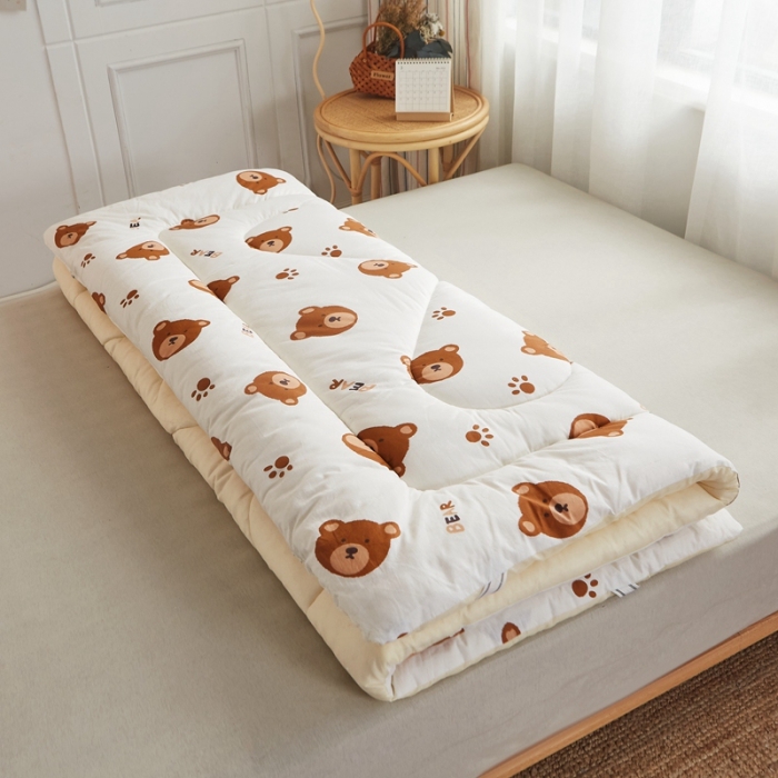 91家纺网 家纺一手货源 找家纺 鹿辉 2022新款全棉A类棉花床垫床褥子 小熊