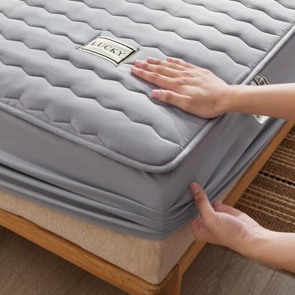 91家纺网 家纺一手货源 找家纺 芬晴 2023新款A类全棉母婴级抗菌防螨夹棉床笠 波浪-星灰