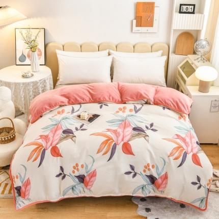 91家纺网 家纺一手货源 找家纺 （总）琪琪阁家纺 2022新款全棉加牛奶绒系列单被套