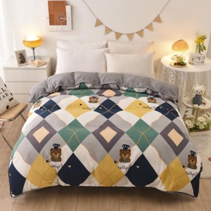 琪琪阁家纺 2022新款全棉加牛奶绒系列单被套 爱尔威