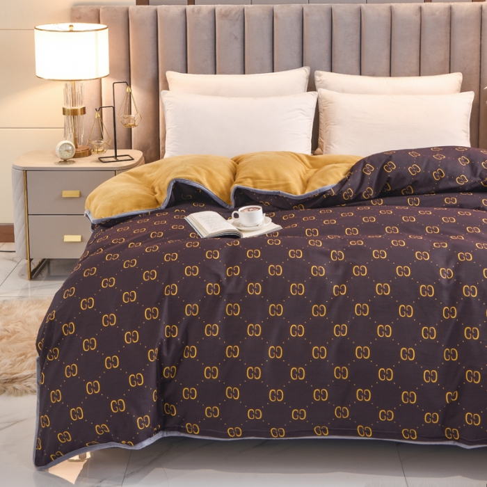 91家纺网 家纺一手货源 找家纺 琪琪阁家纺 2022新款全棉加牛奶绒系列单被套 酷奇-咖