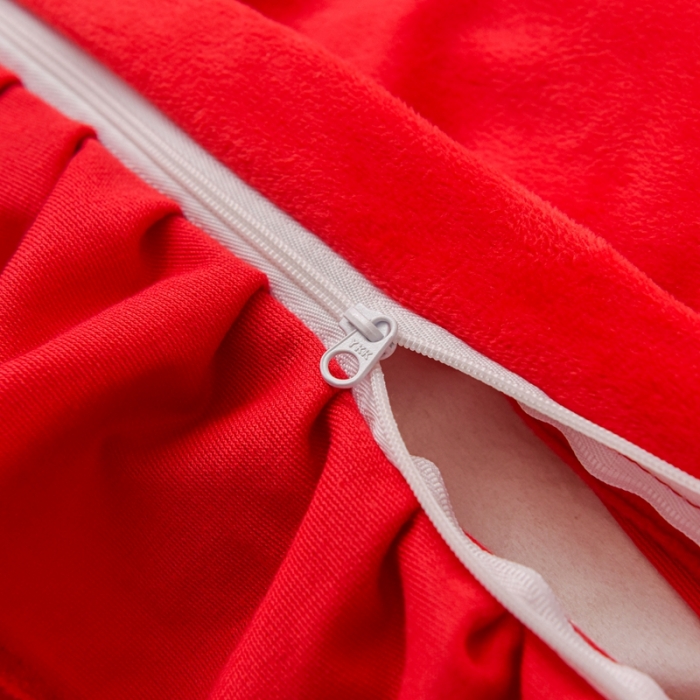 91家纺网 家纺一手货源 找家纺 唐人居 2025新款宝宝绒毛巾绣花边四件套- 蒲公英之恋-红