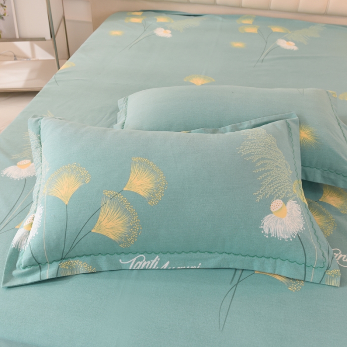 91家纺网 家纺一手货源 找家纺 巧玲珑 2025新款铂金生态棉四件套 玲珑-绿