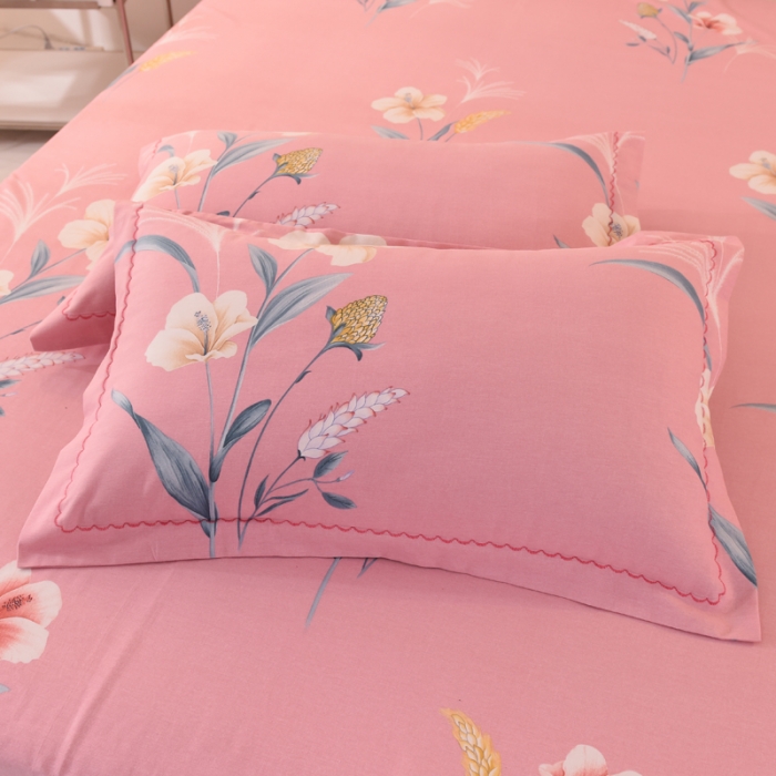 91家纺网 家纺一手货源 找家纺 巧玲珑 2025新款铂金生态棉四件套 芸梦芊叶