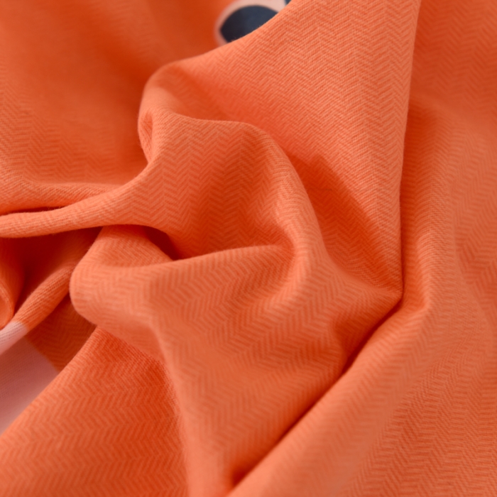 91家纺网 家纺一手货源 找家纺 巧玲珑 2025新款铂金生态棉四件套 圈圈花韵-桔