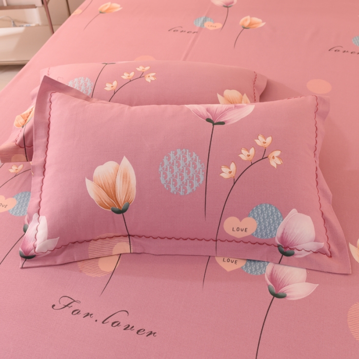 91家纺网 家纺一手货源 找家纺 巧玲珑 2025新款铂金生态棉四件套 香思-粉