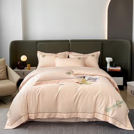 91家纺网 家纺一手货源 找家纺 总高大尚 2022新款诺利森系列贡缎绣花长绒棉四件套