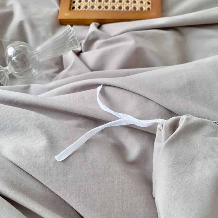 91家纺网 家纺一手货源 找家纺 （总）橙艺家居 2022新款全棉色织水洗花边纯色四件套套件