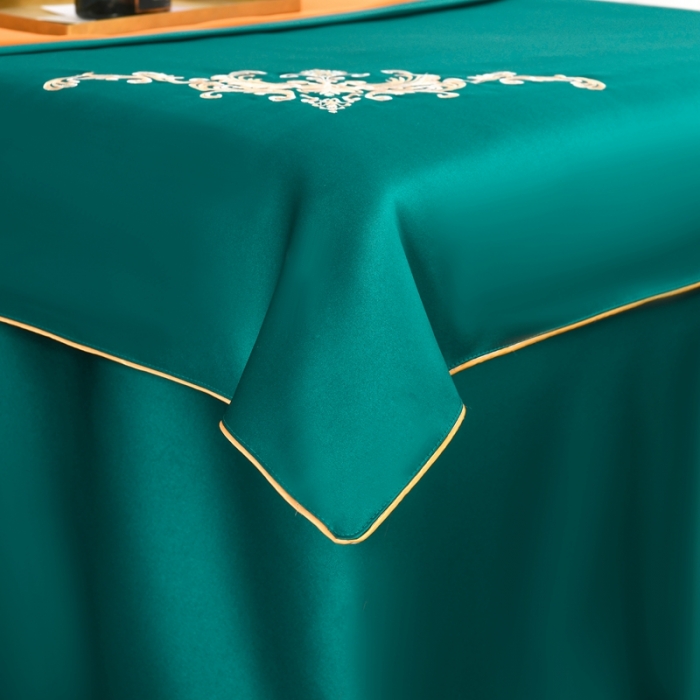 91家纺网 家纺一手货源 找家纺 莉人坊美容床罩批发 2023绸缎角花美容床罩四件套 角花黛绿