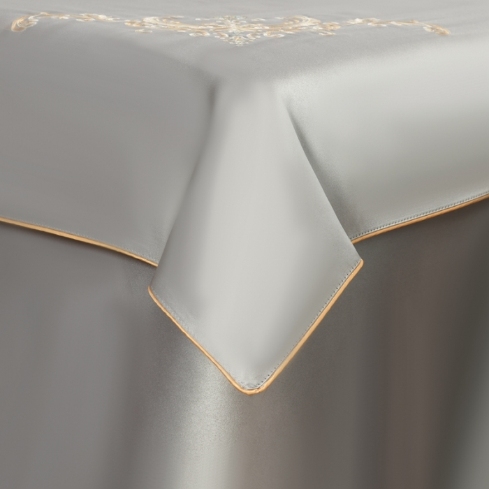 91家纺网 家纺一手货源 找家纺 莉人坊美容床罩批发 2023绸缎角花美容床罩四件套 角花雅灰