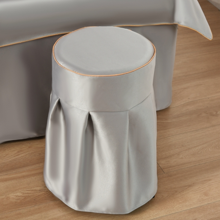 91家纺网 家纺一手货源 找家纺 莉人坊美容床罩批发 2023绸缎角花美容床罩四件套 角花雅灰