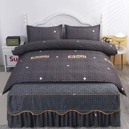 91家纺网 家纺一手货源 找家纺 （总）笠裙家纺 2024新款加棉夹棉床裙夹棉四件套