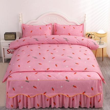 91家纺网 家纺一手货源 找家纺 （总）笠裙家纺 2024新款加棉夹棉床裙夹棉四件套