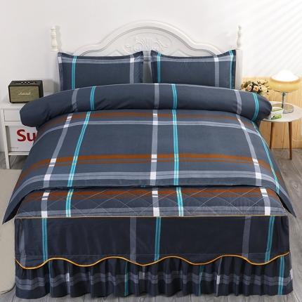 91家纺网 家纺一手货源 找家纺 （总）笠裙家纺 2024新款加棉夹棉床裙夹棉四件套