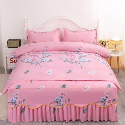 91家纺网 家纺一手货源 找家纺 （总）笠裙家纺 2024新款加棉夹棉床裙夹棉四件套