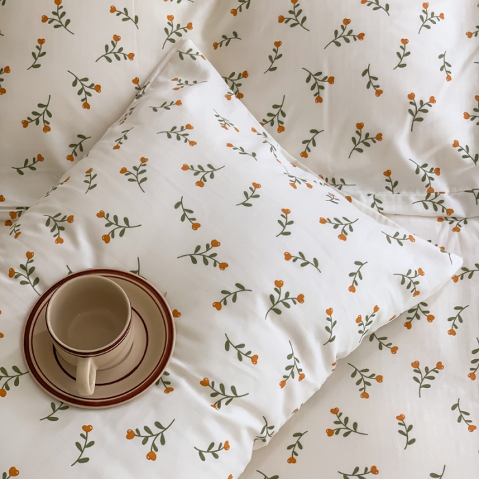 91家纺网 家纺一手货源 找家纺 黛馨 2025新款A类小清新双层纱四件套（实拍）春叶