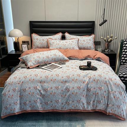 91家纺网 家纺一手货源 找家纺 (总) 赫梵茜 2022新款A类双层纱水洗棉四件套