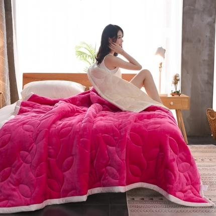 91家纺网 家纺一手货源 找家纺 （总）小牛席业 2022新款加厚款复合休闲叶语被毯系列