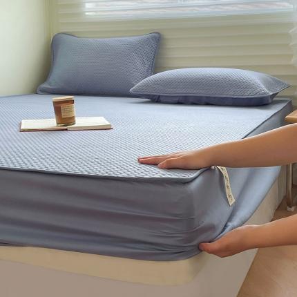 91家纺网 家纺一手货源 找家纺 莱登卡奴2022新款A类宝宝针织棉大豆夹棉床笠 夹棉款-兰灰