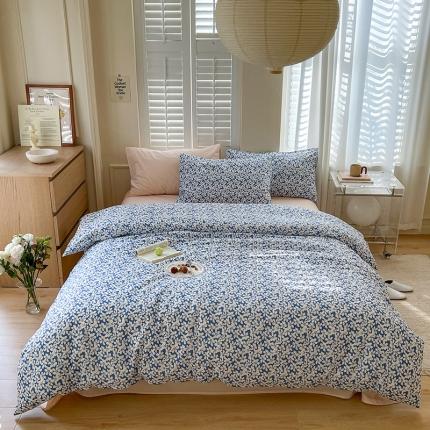 91家纺网 家纺一手货源 找家纺 （总）希文 2022新款水洗全棉混搭风四件套