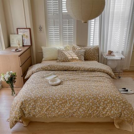 91家纺网 家纺一手货源 找家纺 （总）希文 2022新款水洗全棉混搭风四件套