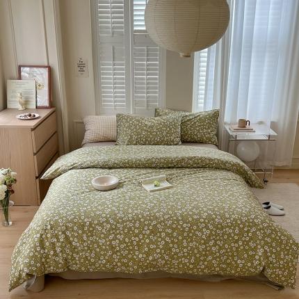 91家纺网 家纺一手货源 找家纺 （总）希文 2022新款水洗全棉混搭风四件套