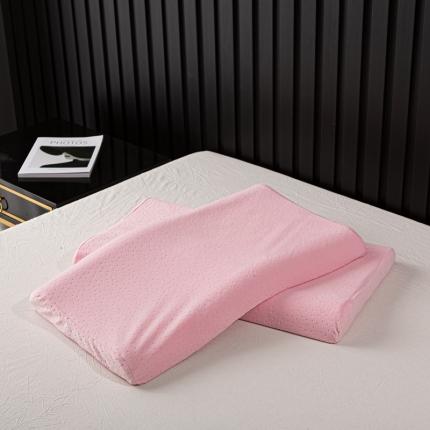 91家纺网 家纺一手货源 找家纺 萌番宝2022新款直播泰国天然乳胶枕成人学生天鹅绒乳胶低枕 粉色60*40cm高度6/8cm