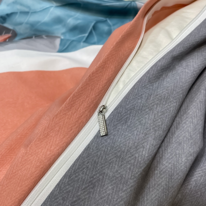 91家纺网 家纺一手货源 找家纺 金爱家2023新款大版磨毛四件套花卉系列枫叶曼林