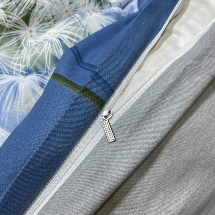 91家纺网 家纺一手货源 找家纺 金爱家2023新款大版磨毛四件套花卉系列浮生若梦