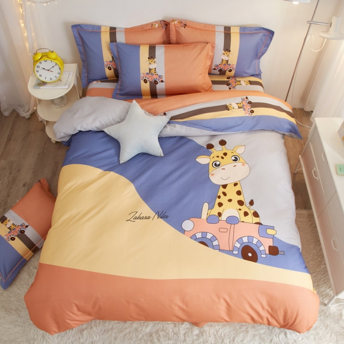 91家纺网 家纺一手货源 找家纺 金纱玉纺2022新款全棉生态大版磨毛四件套旅行日记-兰