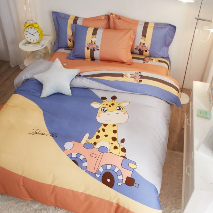 91家纺网 家纺一手货源 找家纺 金纱玉纺2022新款全棉生态大版磨毛四件套旅行日记-兰