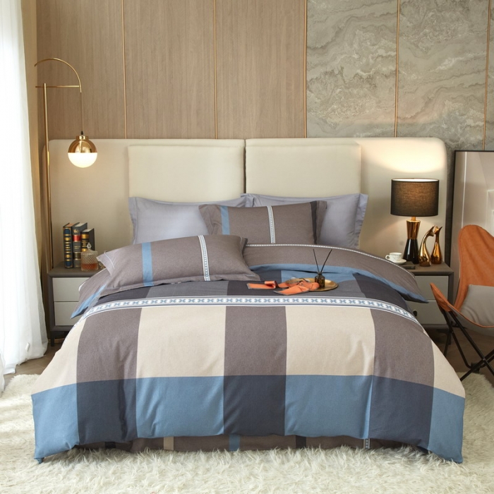 91家纺网 家纺一手货源 找家纺 金纱玉纺2022新款全棉生态大版磨毛四件套茉伯妮-兰