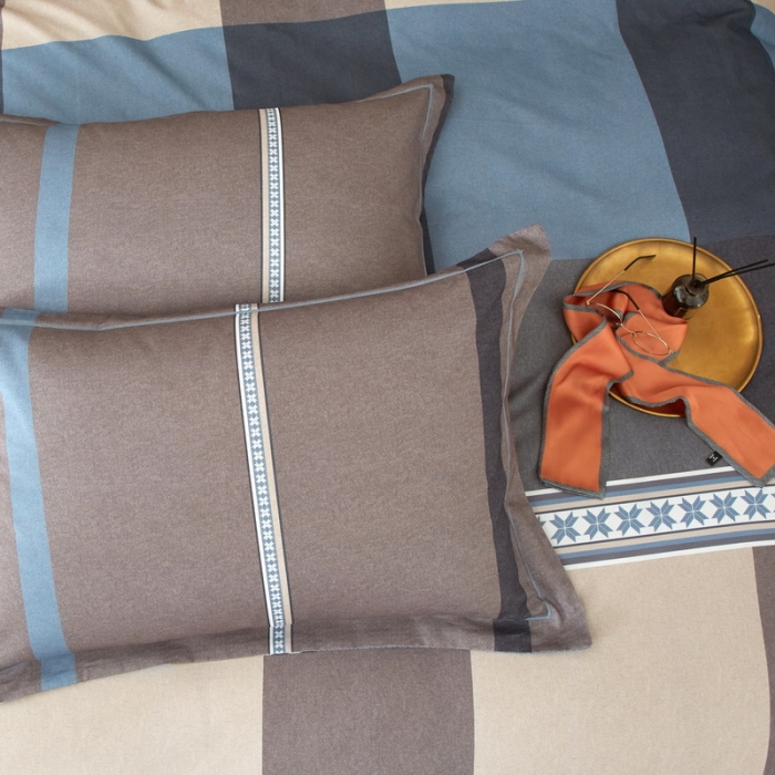 91家纺网 家纺一手货源 找家纺 金纱玉纺2022新款全棉生态大版磨毛四件套茉伯妮-兰