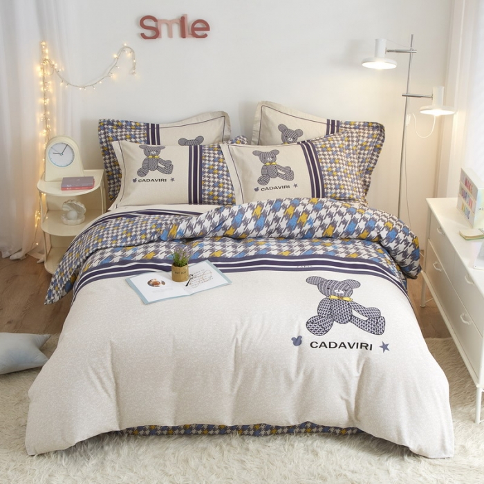 91家纺网 家纺一手货源 找家纺 金纱玉纺2022新款全棉生态大版磨毛四件套千趣