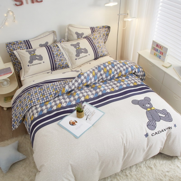 91家纺网 家纺一手货源 找家纺 金纱玉纺2022新款全棉生态大版磨毛四件套千趣